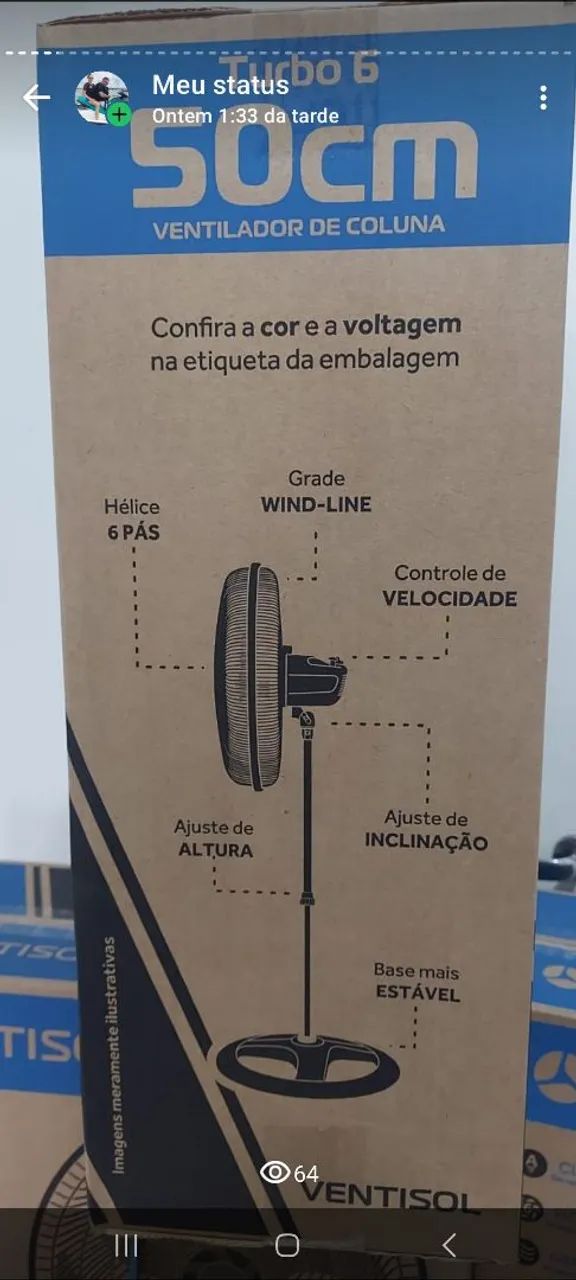 Ventilador de coluna 50cm turbo  - Foto 3