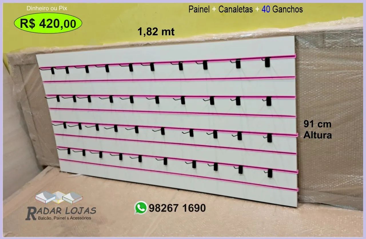 Painel novo para loja 91 X 1,82 - Foto 4