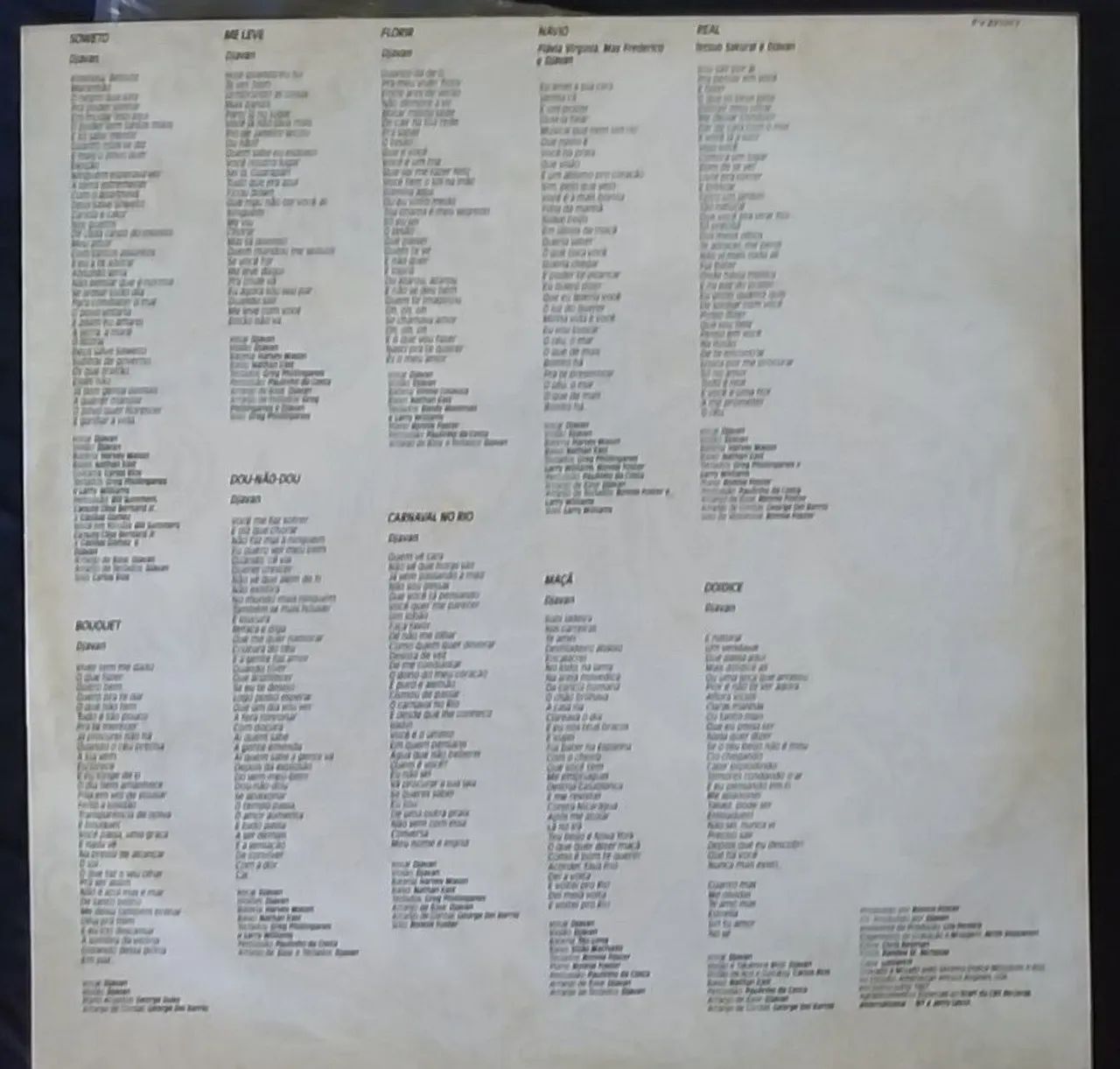 LP Djavan - Não É Azul, Mas É Mar (1987) Original - Foto 3