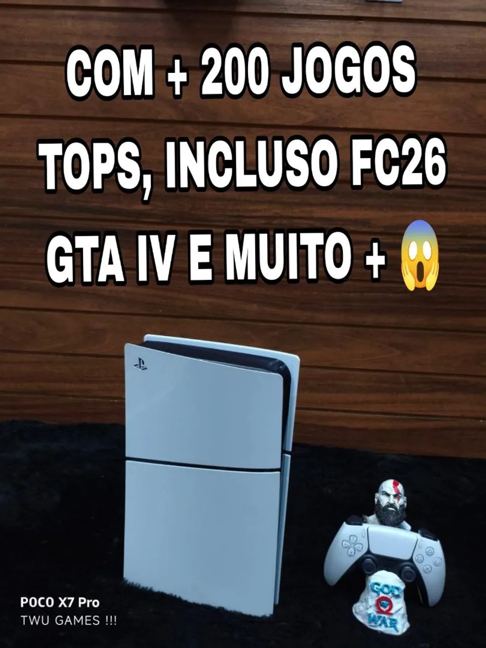 PS5 + 200 jogos tops 