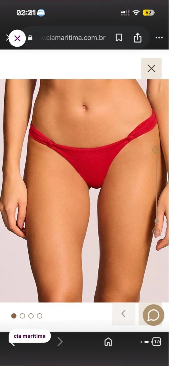conjunto biquíni cia marítima vermelho - Foto 2