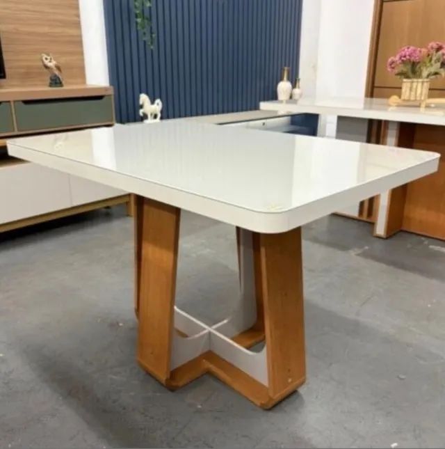 Conjunto Imperial 6 Lugares com Base em X e Vidro - Foto 2