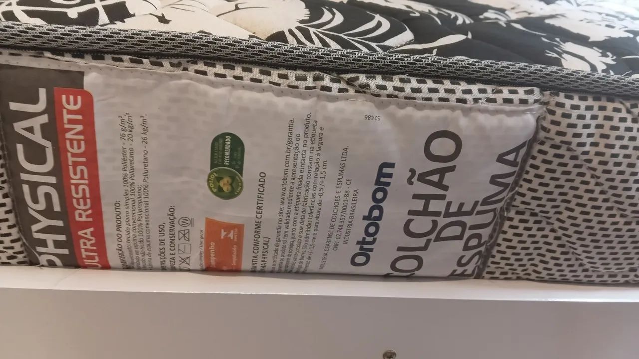 Cama de solteiro madeira maciça com colchão ortobom - Foto 2