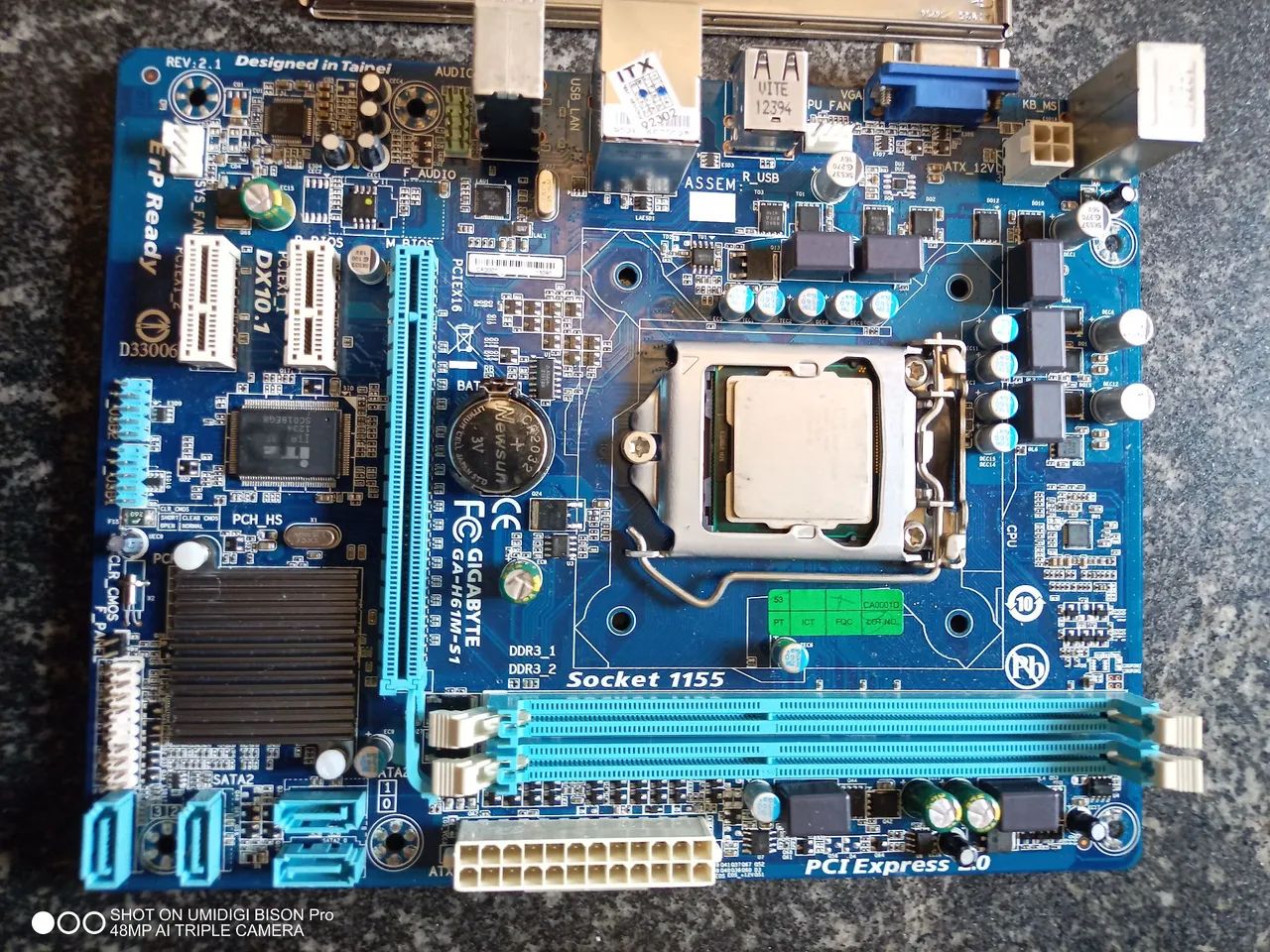 Placa mãe H61M-S1 lga1155 / processador i7 2600 - Foto 2