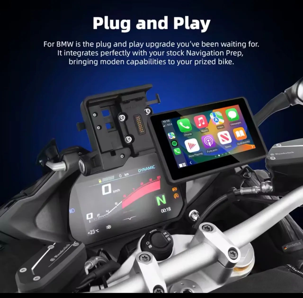 Carplay Moto BMW suporte original 5 polegadas touch - Foto 4