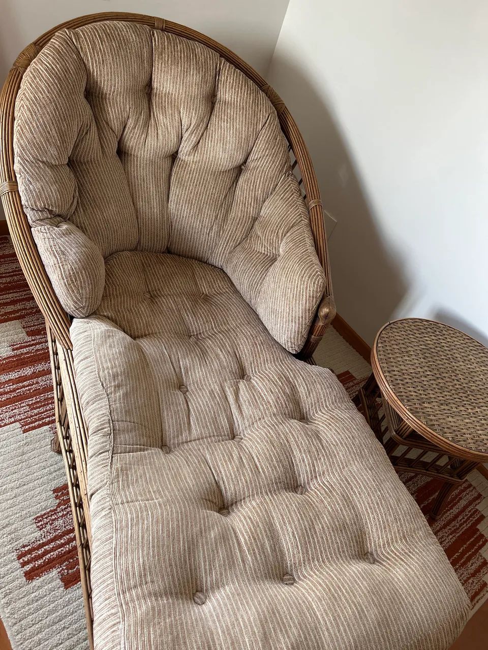 Recamier de rattan (chaise longue) - Foto 4