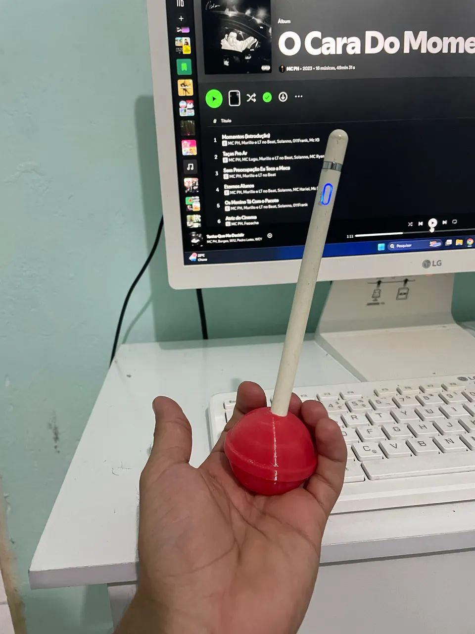 Caneta digital + suporte