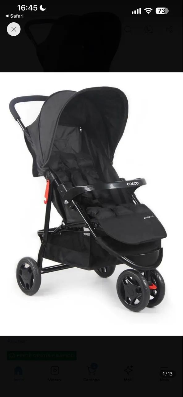 Carrinho de bebê cosco toffy 