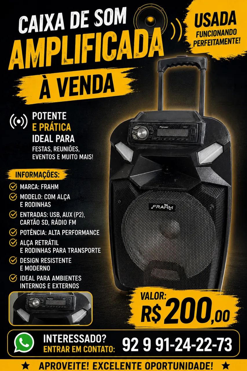 Caixa de som amplificada 