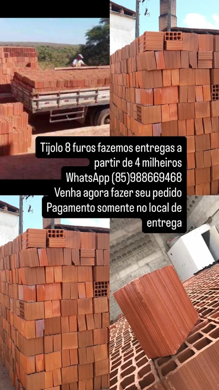 Tijolo 8 furos 