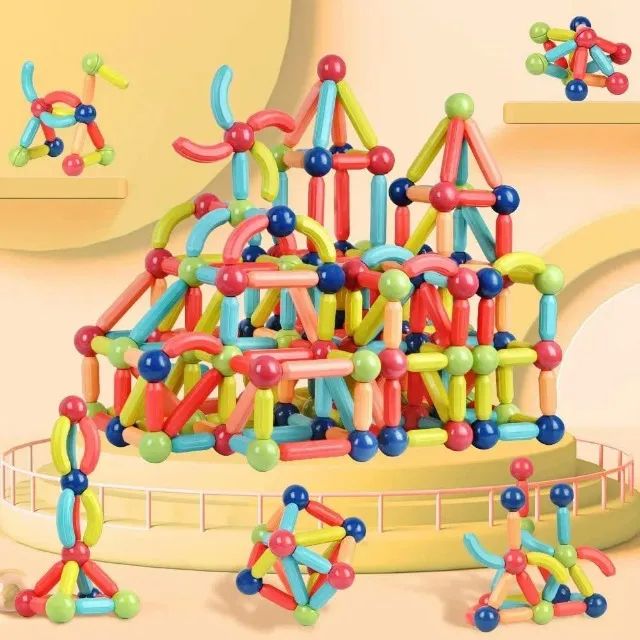 BRINQUEDO INTELIGENCIA COM BARRAS MAGNETICAS 128PC - Foto 5