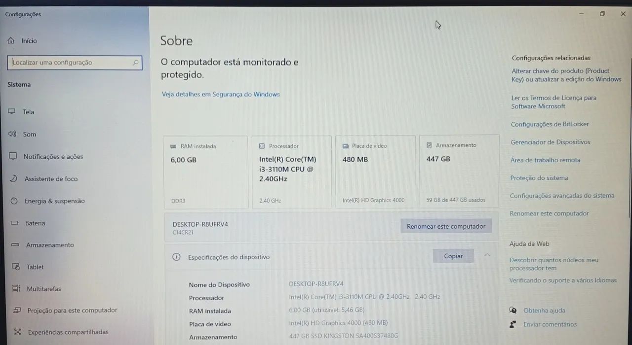 Notebook Positivo Core i3 / 6GB RAM / SSD 480GB (Rápido para Estudos e Trabalho) - Foto 5