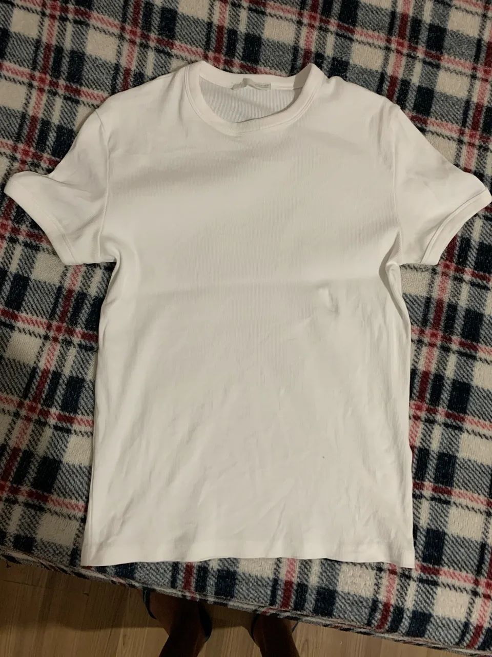 Camiseta Canelada Branca - ZARA