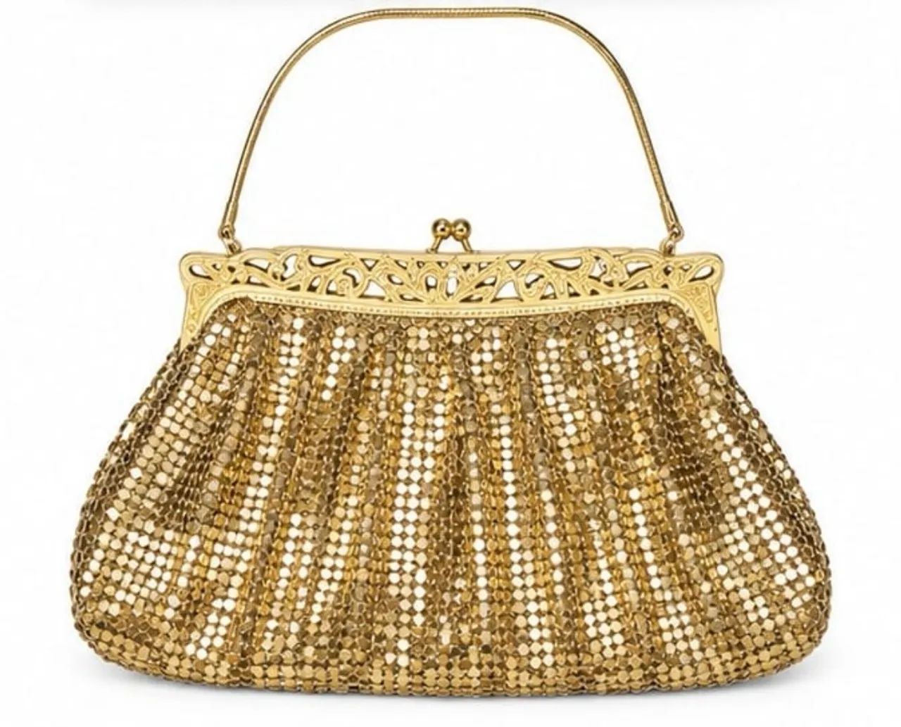 Bolsas Whiting Davis dourada e prateada - Foto 2