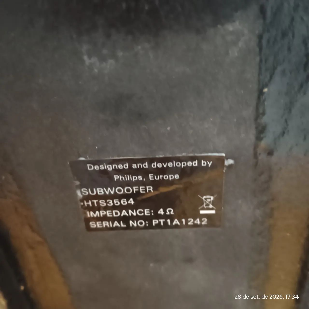 Subwoofer passivo Philips HTS3564 - Foto 5