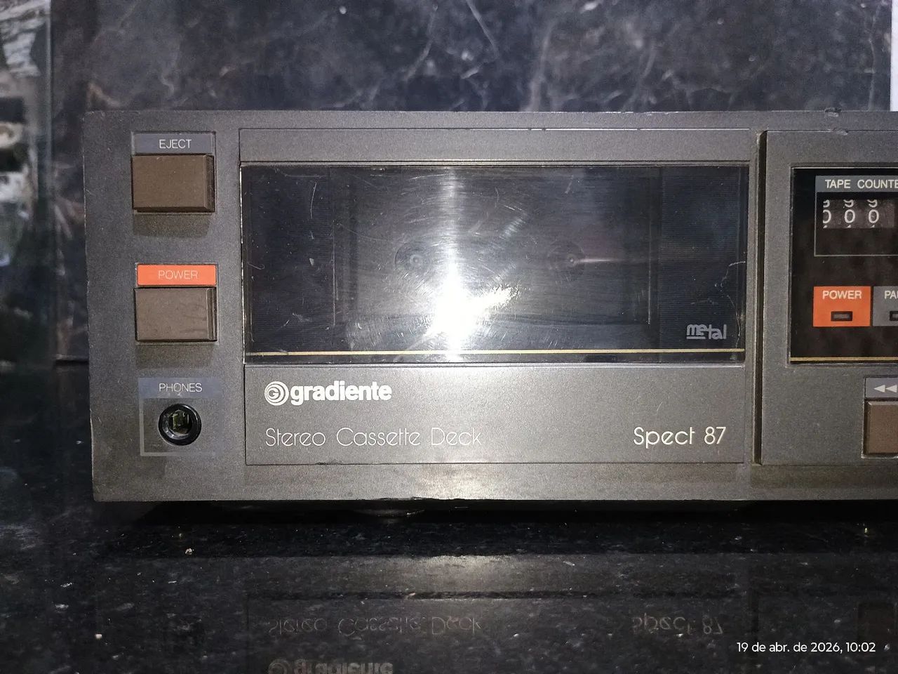 Gradiente Stereo Cassette Deck Spect 87 BK pequenas marcas do tempo ...