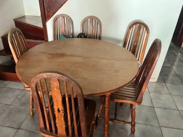 Mesa elastica de madeira maciça
