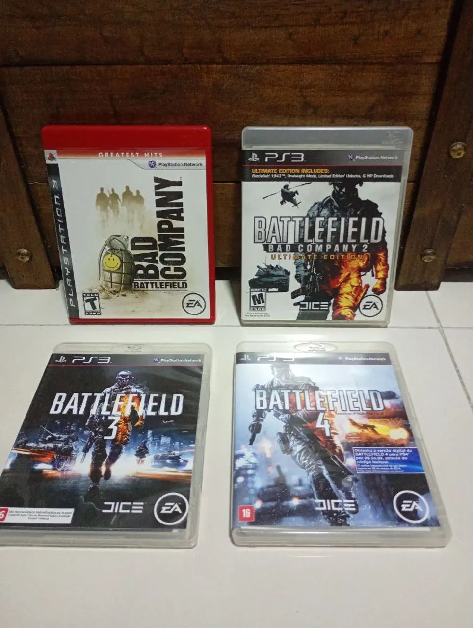 Battlefield 1,2,3 e 4 PS3 