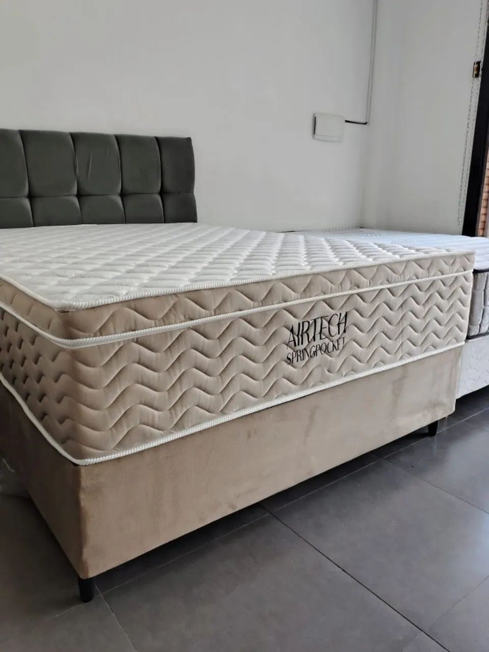 CAMA BOX ORTOBOM CASAL COM MOLAS ENSACADAS 
