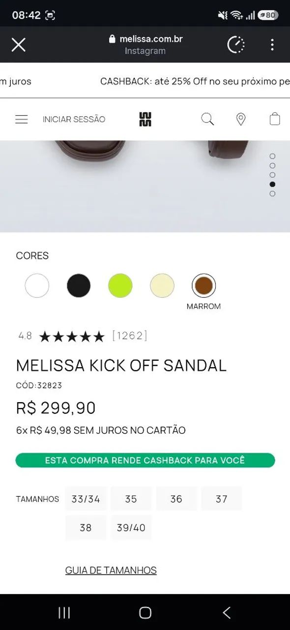 Sandália MELISSA ORIGINAL  - Foto 2
