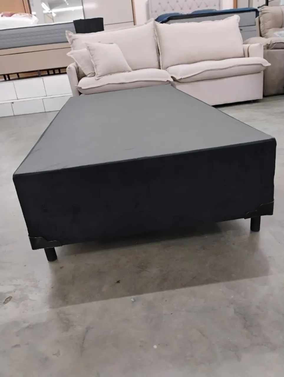 Cama base solteiro preto