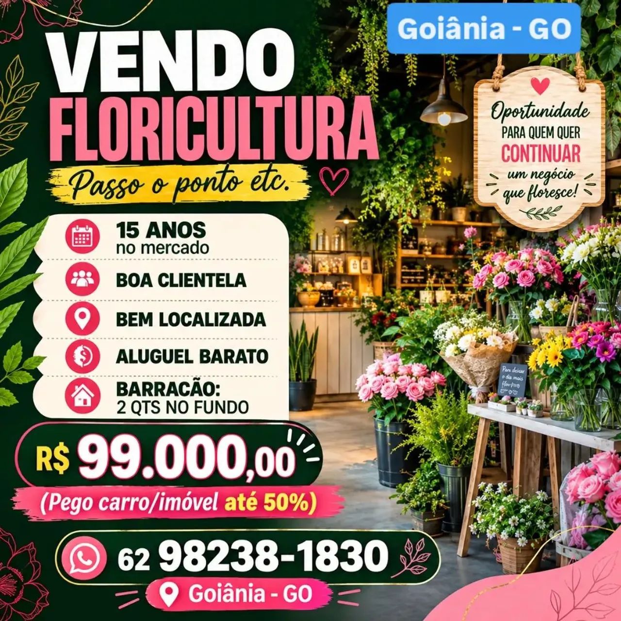 Vendo Floricultura