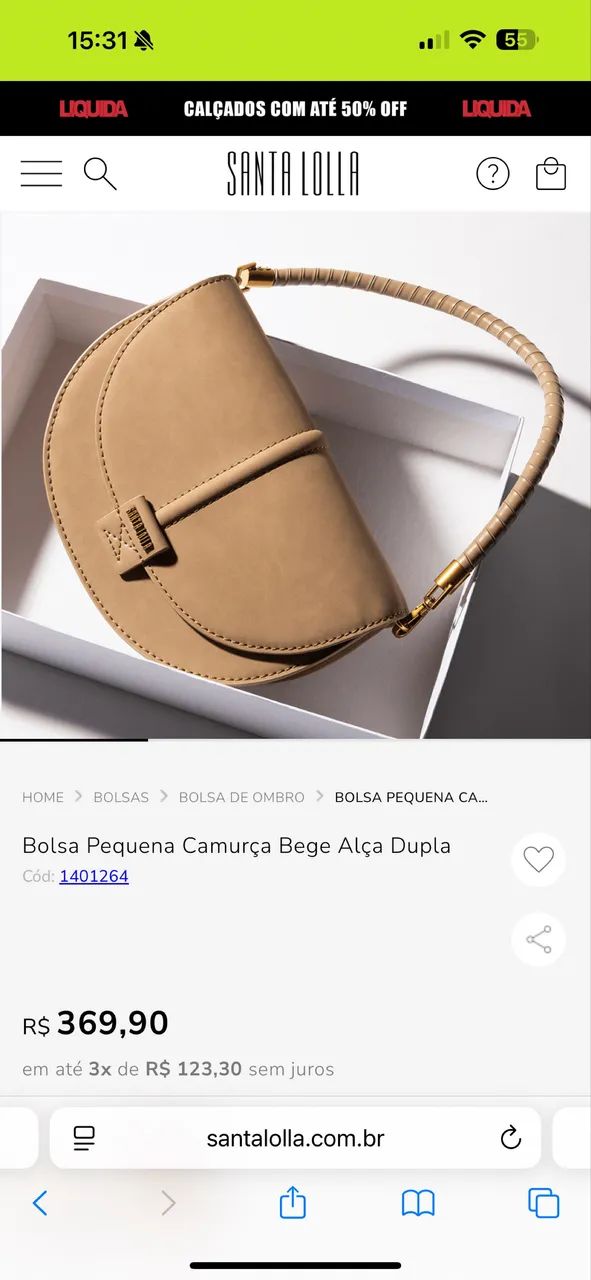 Bolsa nova, SANTA LOLLA, original