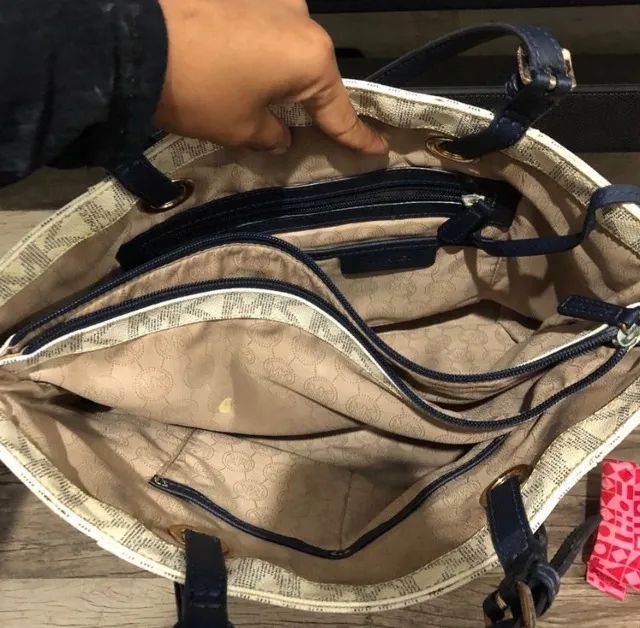 Bolsa Michael Kors Jet Set Azul - Foto 5