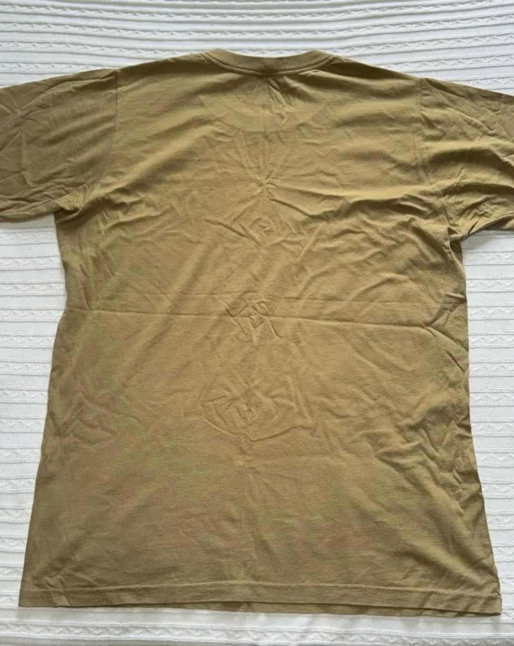 camisa masculina basica eayz bege - Foto 3