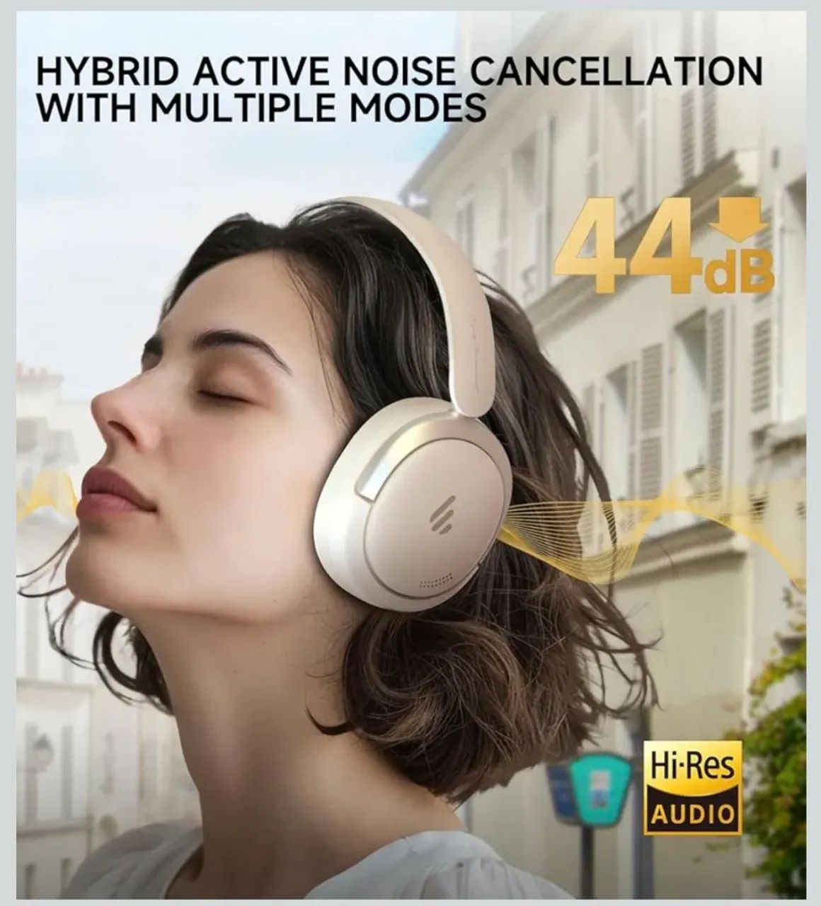 HEADPHONE EDIFIER ATOM MAX ANC  BEGE  - Foto 2