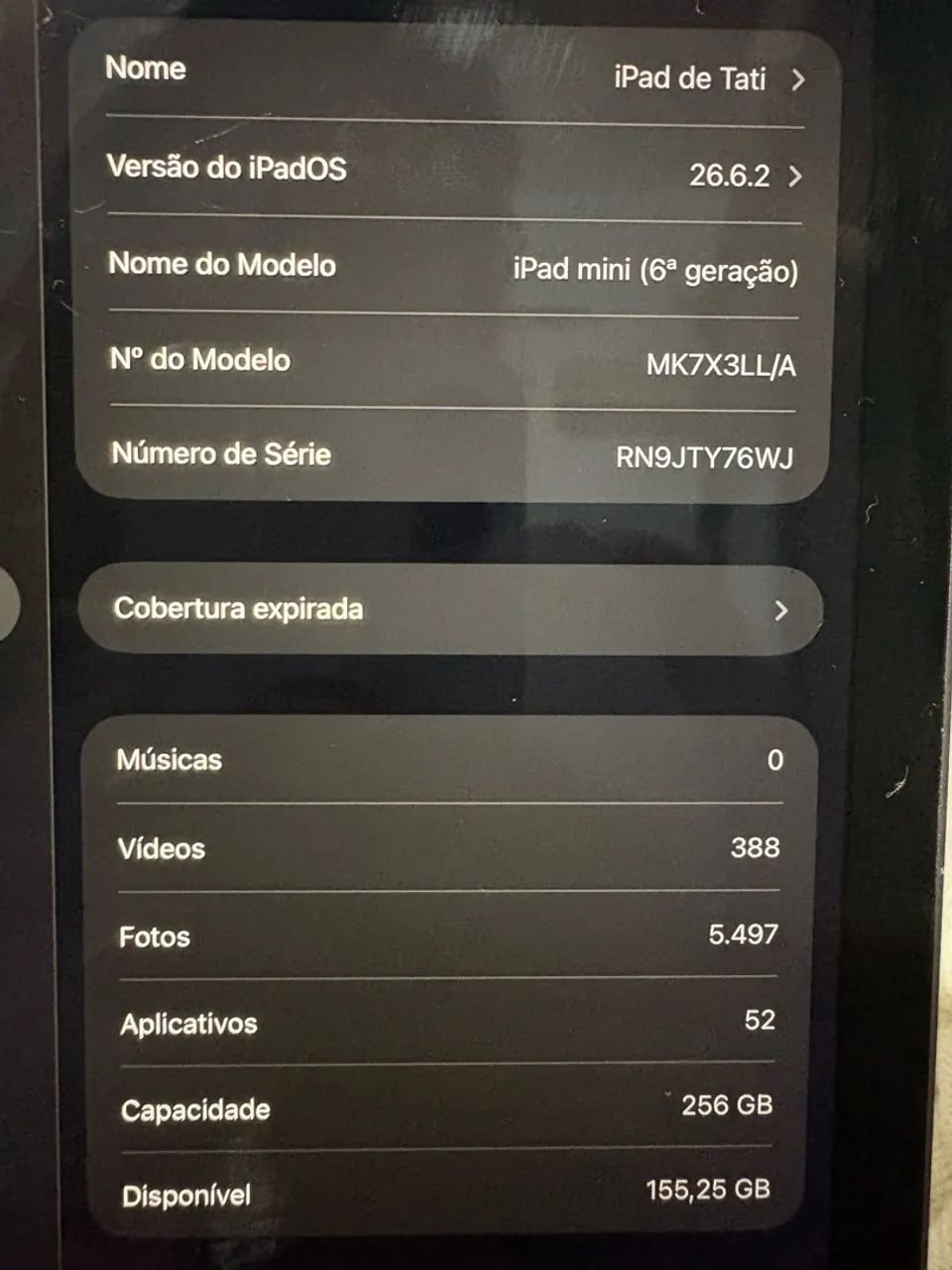 iPad mini 6ª geração 256GB Wi-Fi Roxo + Caixa e Acessórios - Foto 4