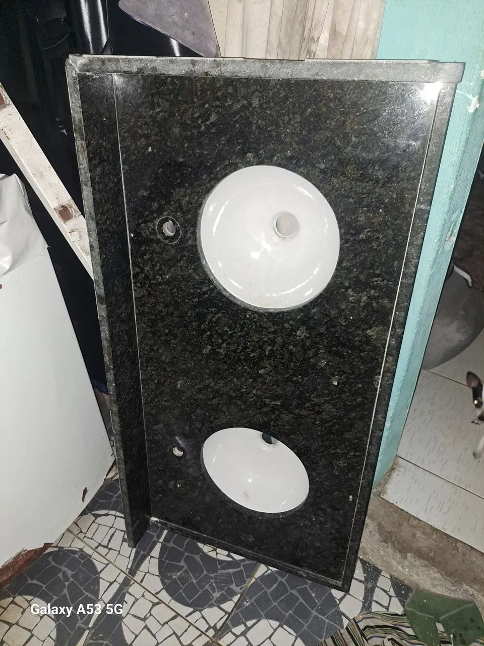 Pia de mármore com duas Cubas65562843414657121