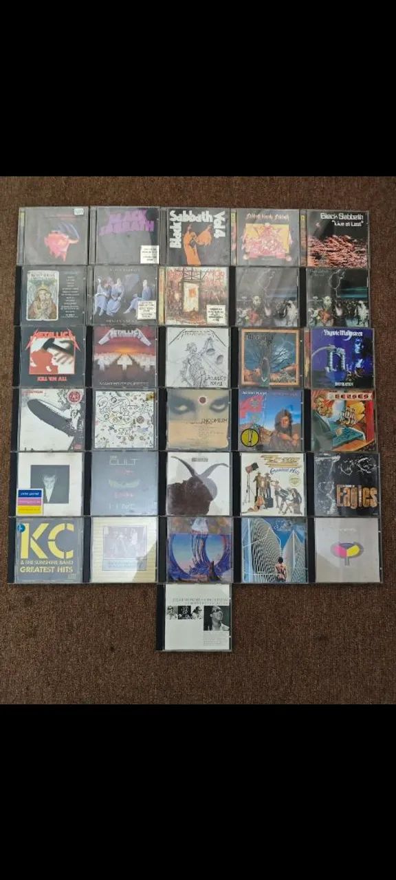 Cds black sabbath, led, Metallica...