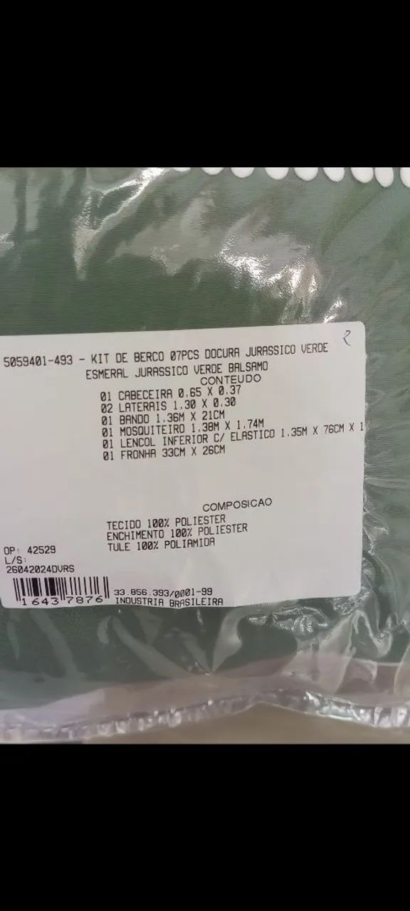 Kit berço verde militar  - Foto 3