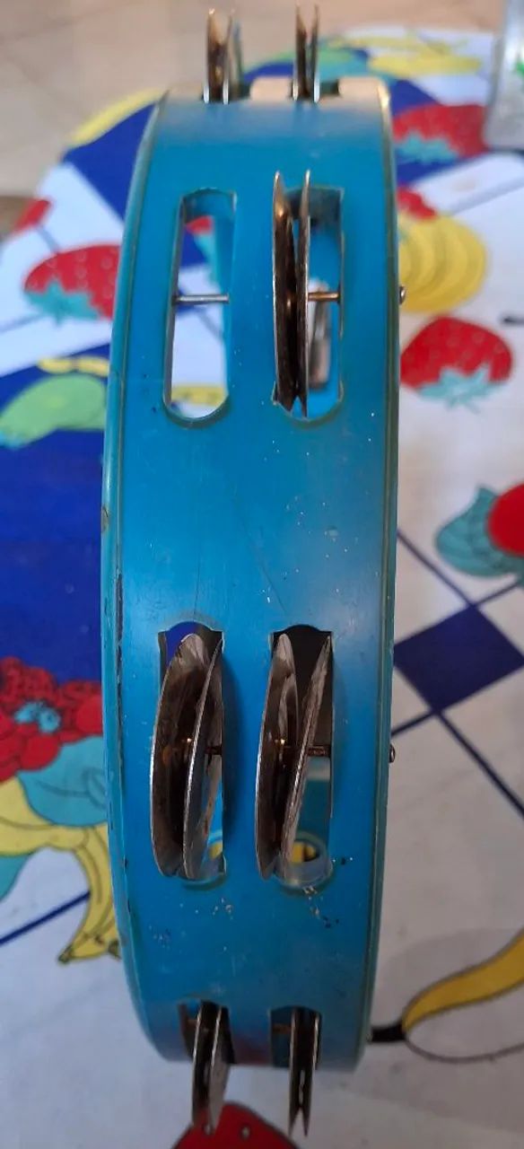 Pandeiro meia lua usado. - Foto 5
