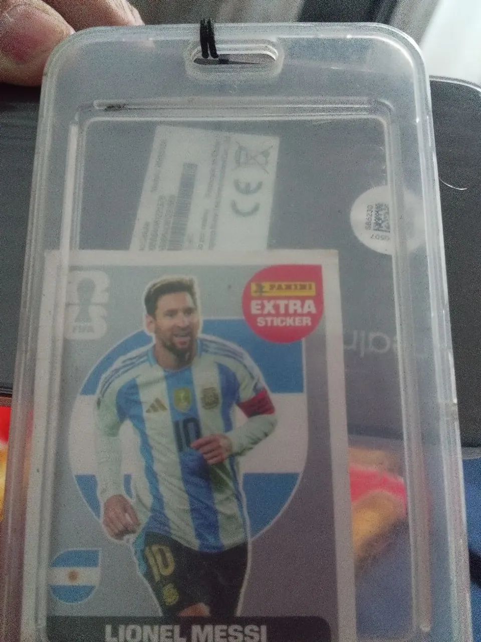 Figurinha do Messi Prata Rara (Extra Sticker)