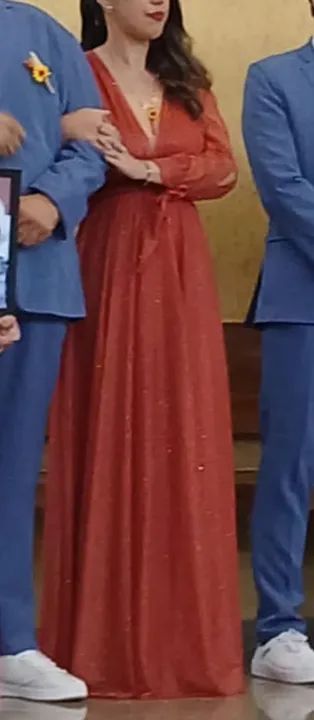 Vestido longo terracota - Foto 4
