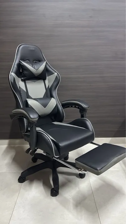 CADEIRA GAMER HAWKER PRETO E CINZA