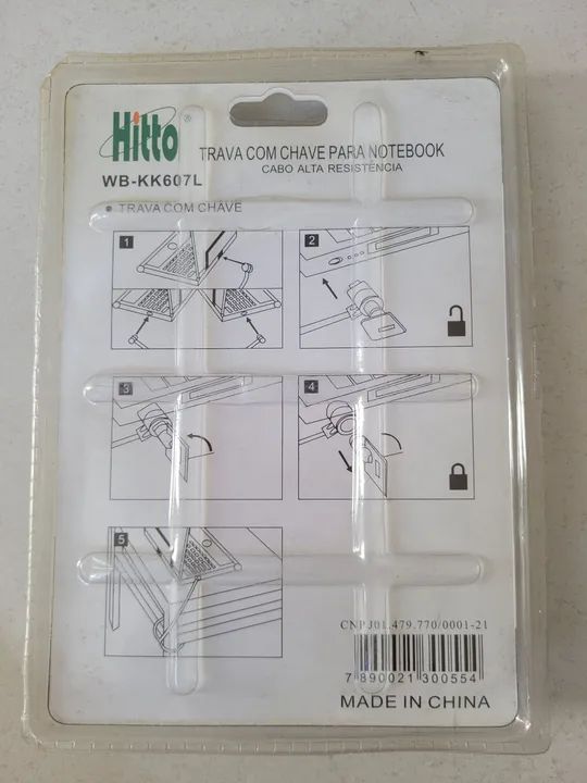 Trava com chave para notebook hitto (LACRADO) - Foto 2