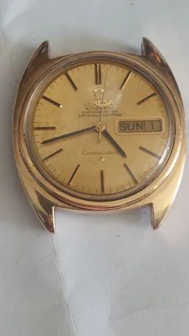 Relógio marca omega modelo constelletion caixa aço e ouro rose