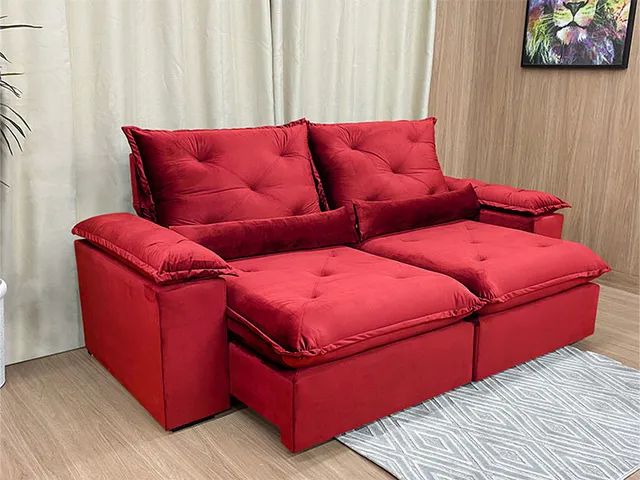 Sofá Retrátil Reclinável 1,80m Premium Plus a54 - Foto 4