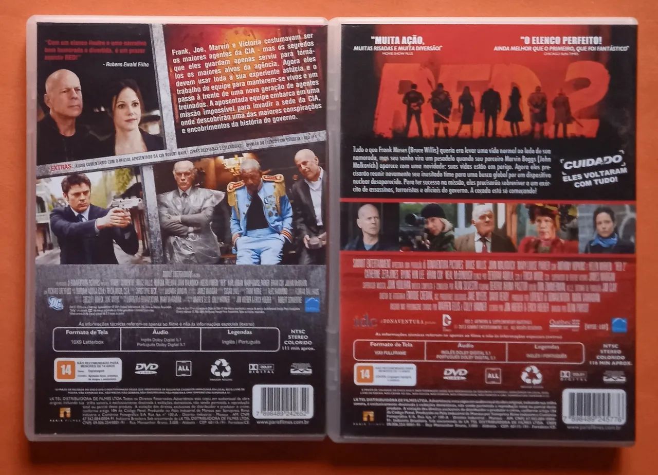 Dvd Red - Aposentados e Perigosos 1 e 2 - Foto 2
