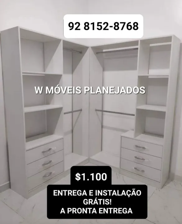 CLOSET em L disponível