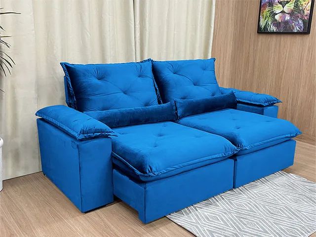 Sofá Retrátil Reclinável 1,80m Premium Plus a54 - Foto 3