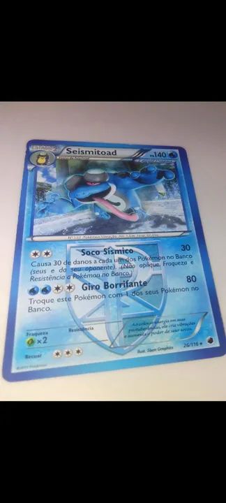 Seismitoad cartas pokémon 140 pra colecionar 