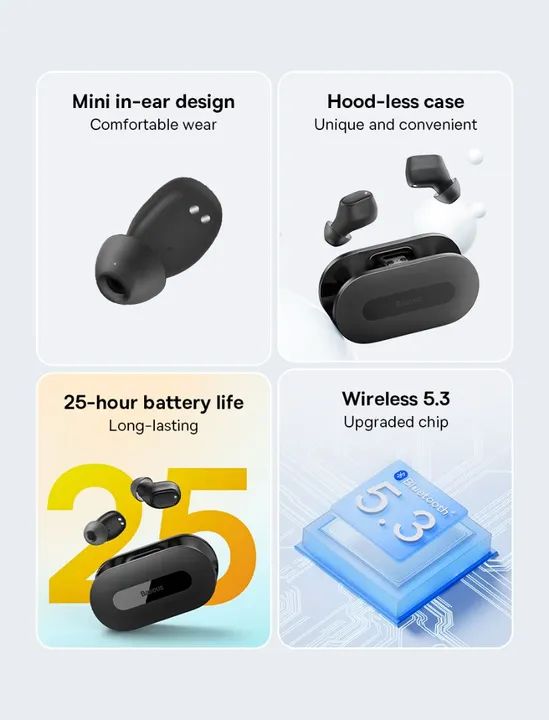 F. ouvido Baseus EZ10 novo original Bluetooth - Foto 5