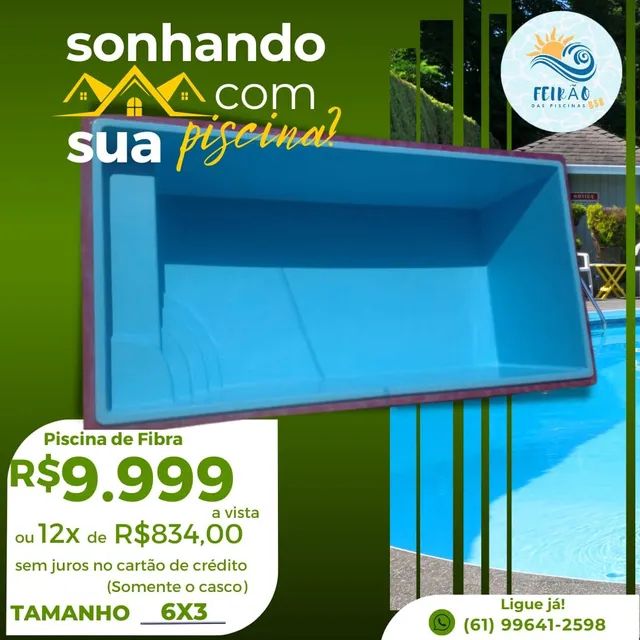 Piscina de 6 metros retangular 