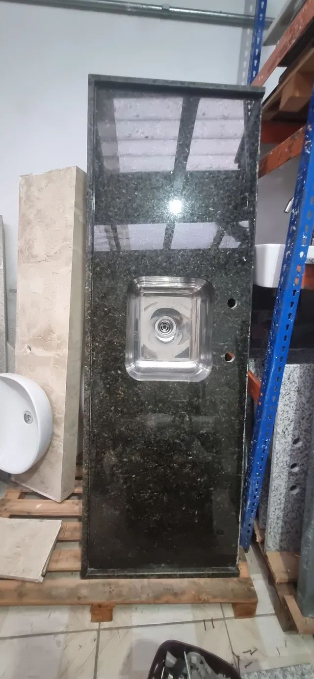 Pia cozinha pedra verde Ubatuba - Foto 6