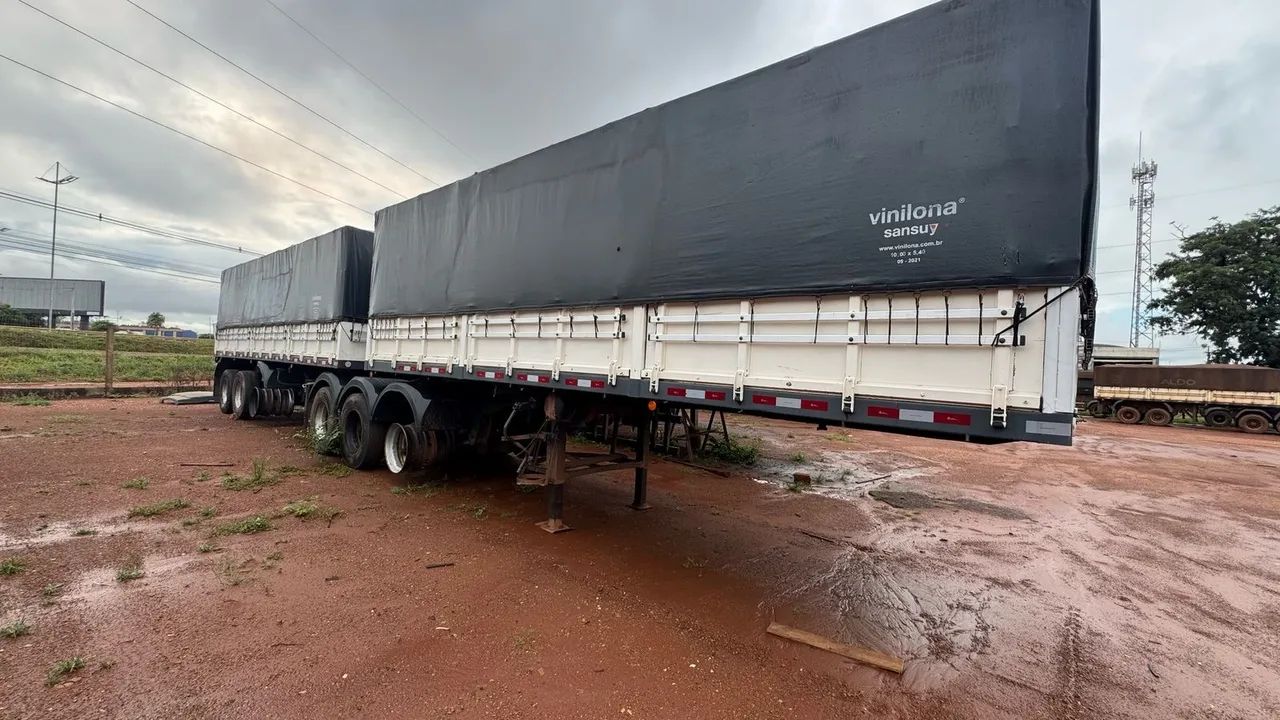 Carreta 9 eixo 3x3 curto com e sem pneus 