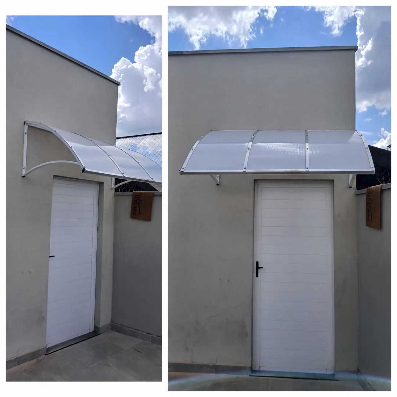 Cobertura em policarbonato 1,50 X 1,00 para entrada de casa - Foto 3